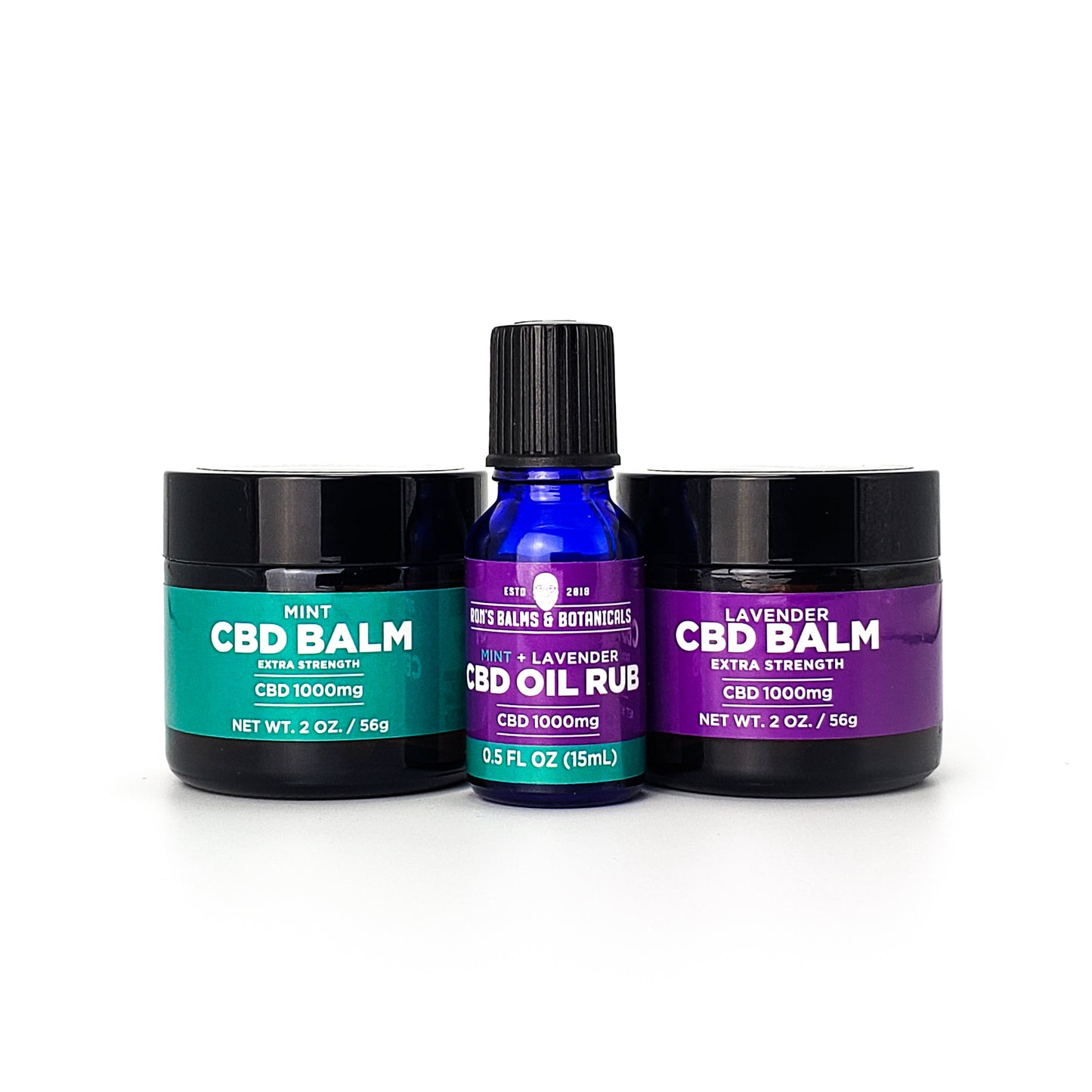 
                  
                    Extra Strength Lavender and Mint CBD Oil & Balm Gift set | Ron's Balms
                  
                