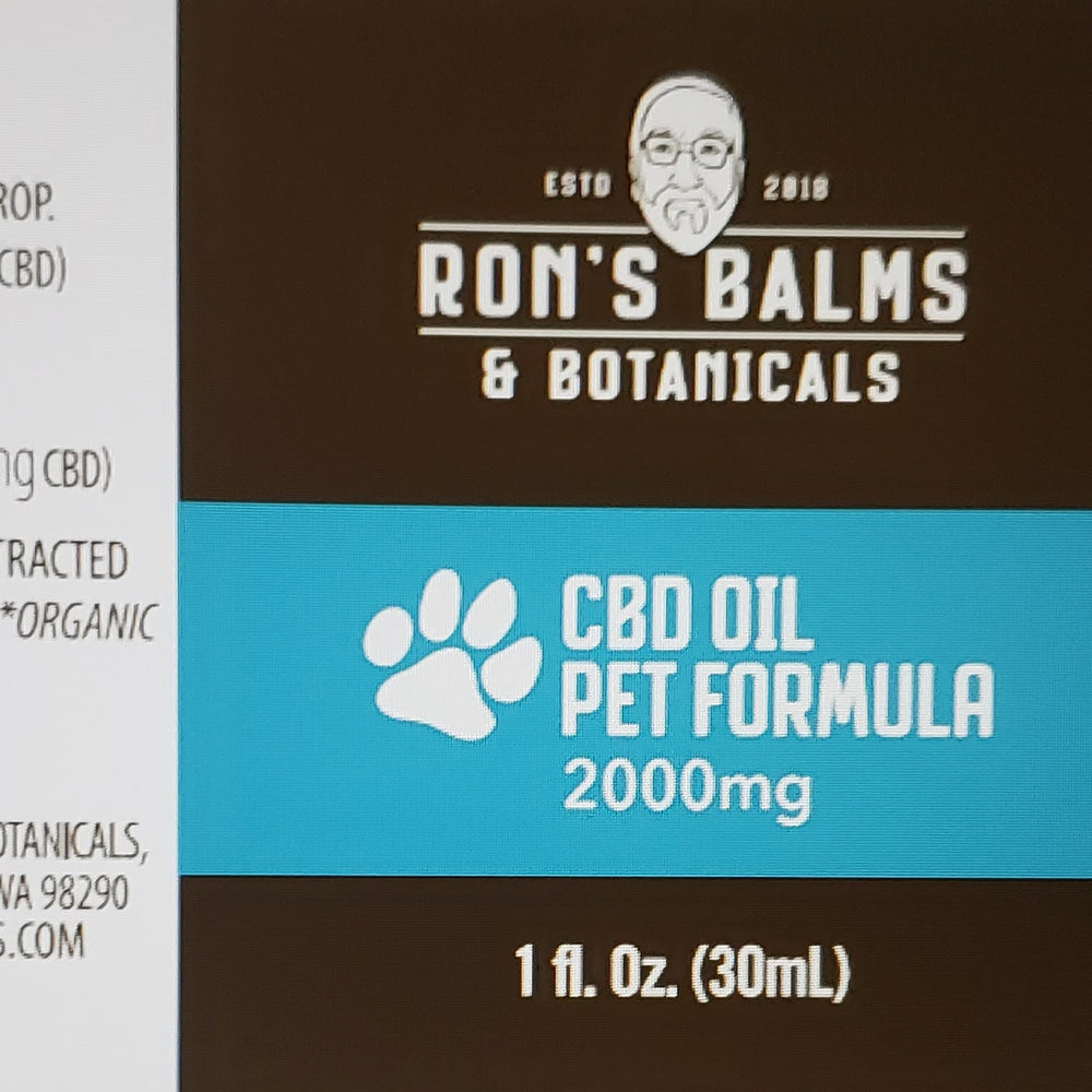 
                  
                    2,000 mg CBD Oil Pet Formula | Ron's Balms
                  
                